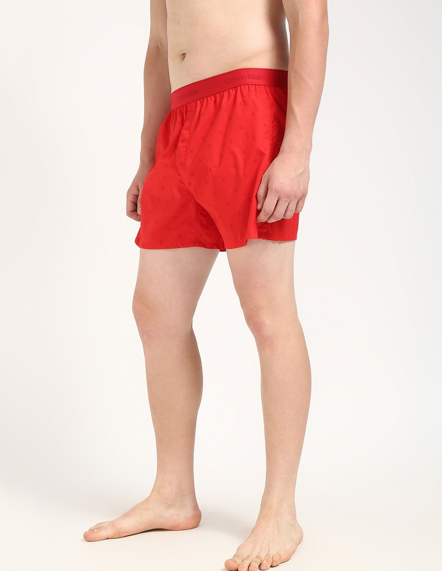 Calvin Klein Underwear Solid Red Cotton Boxers