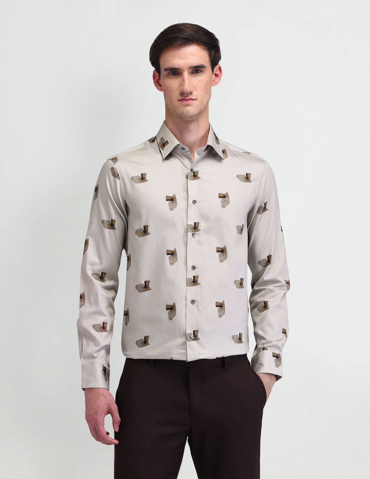 Arrow Brooklyn Fit All-over Print Shirt