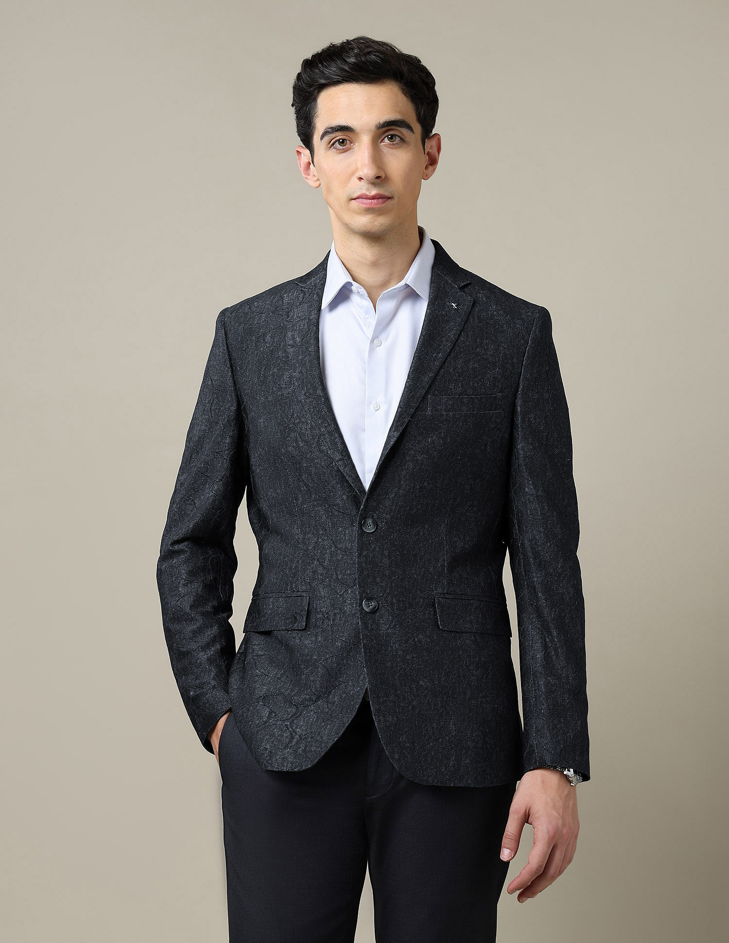 Arrow Zero Calorie Slim Fit Textured 1851 Blazer