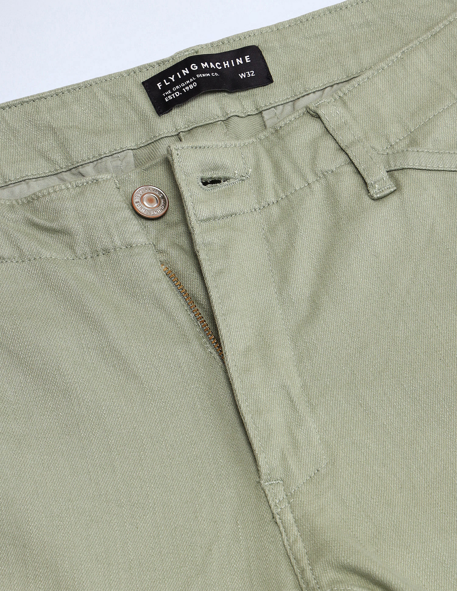 Flying Machine Relaxed Fit Solid Trousers