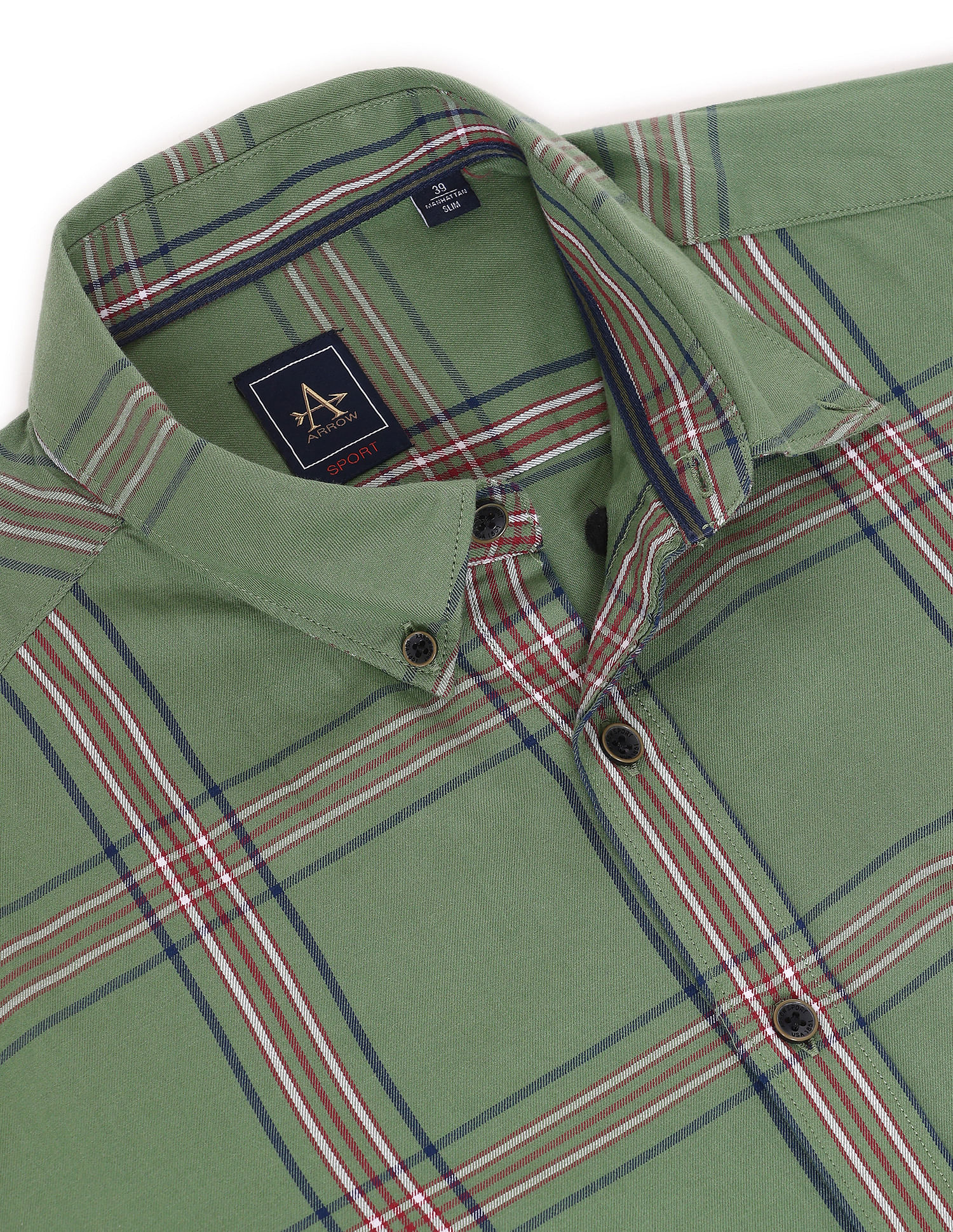 Buy Arrow Sports Tartan Check Manhattan Slim Fit Shirt - NNNOW.com