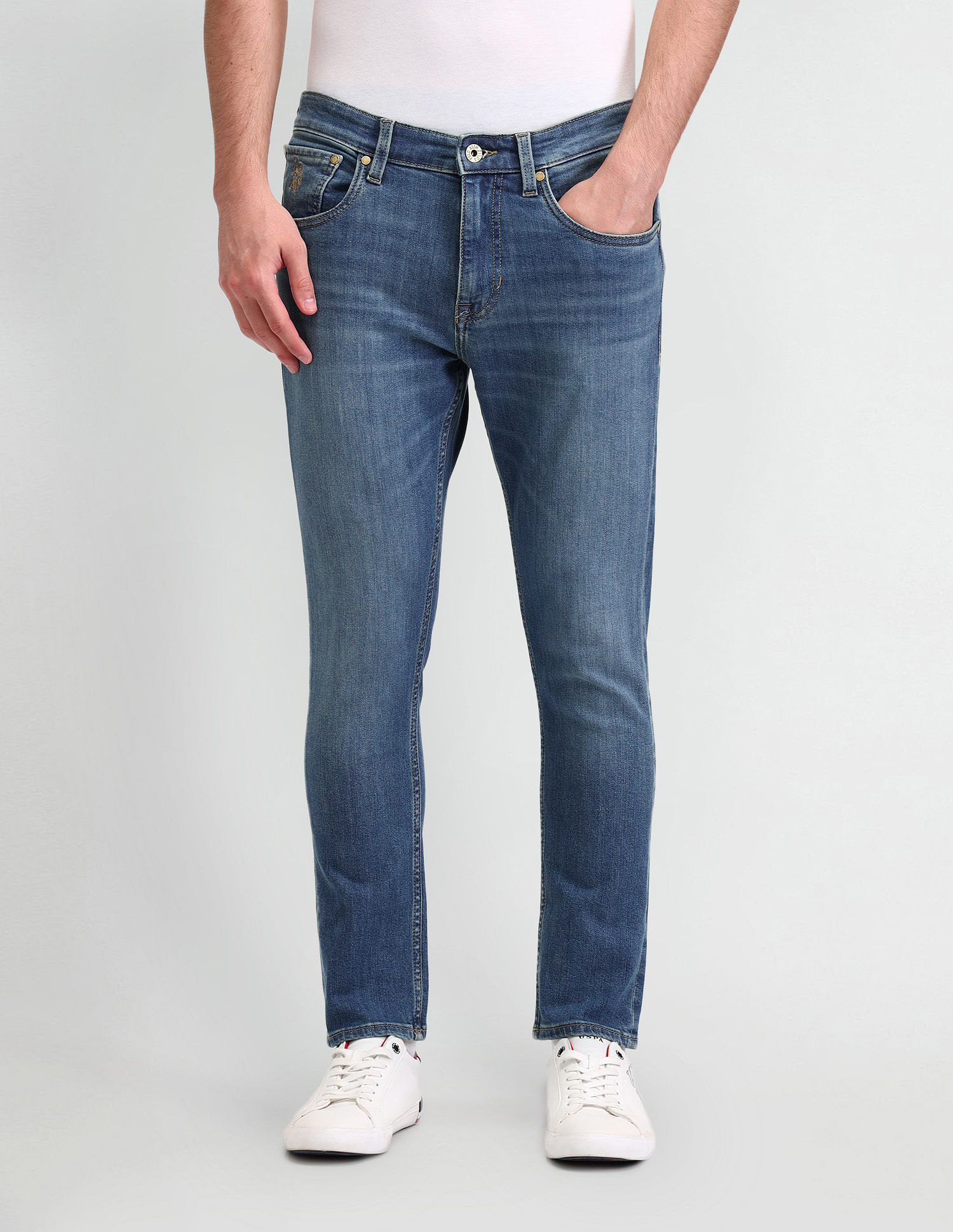 U.S. Polo Assn. Denim Co. Henry Tapered Cropped Fit Blue Jeans