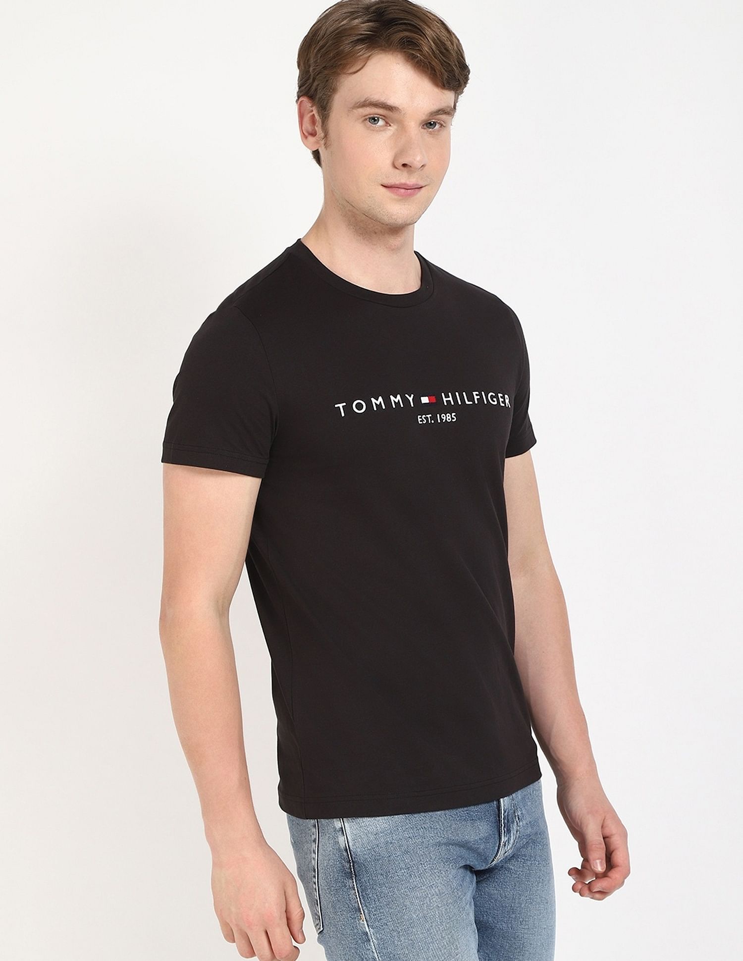 Tommy Hilfiger Embroidered Logo Slim-Fit Cotton T-Shirt