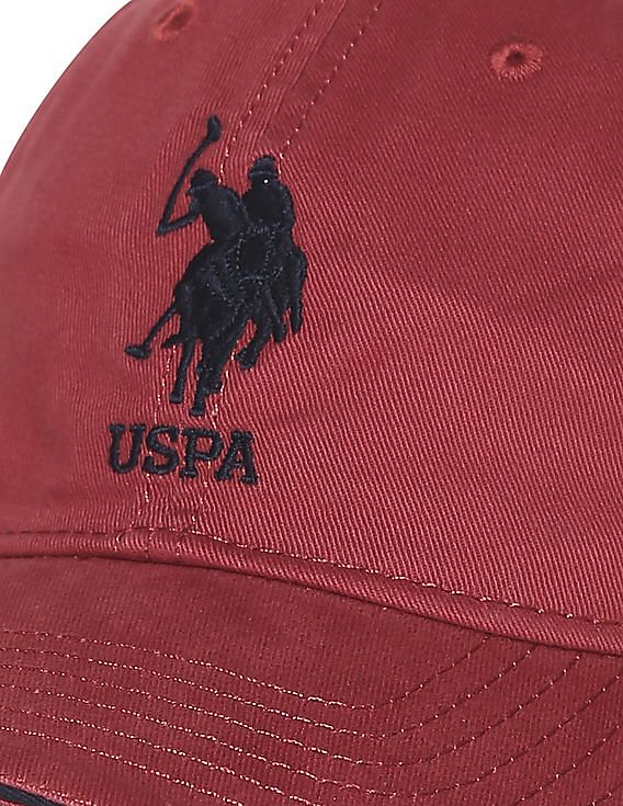 U.S. Polo Assn. Red Brand Embroidered Panelled Cap