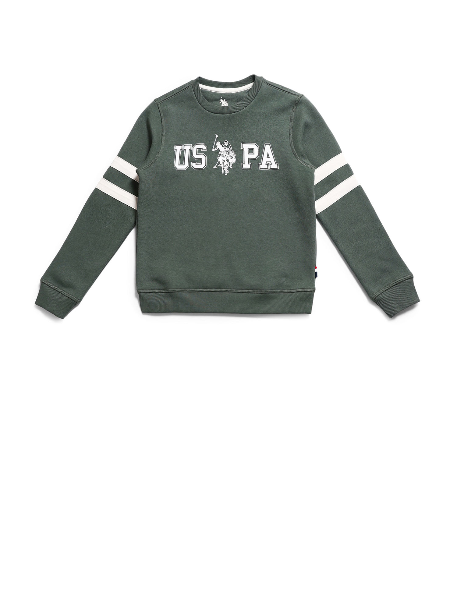 U.S. Polo Assn. Kids Boys Brand Printed Regular Fit Sweatshirt