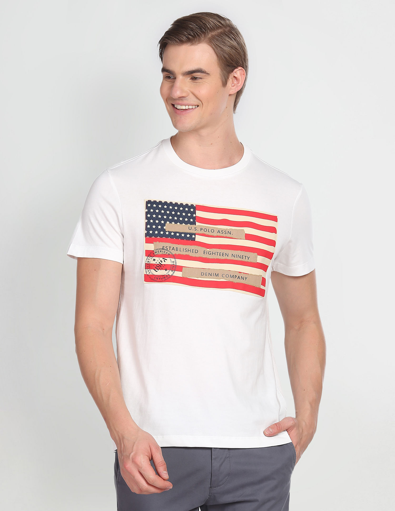 U.S. Polo Assn. Denim Co. Crew Neck Appliqued T-Shirt