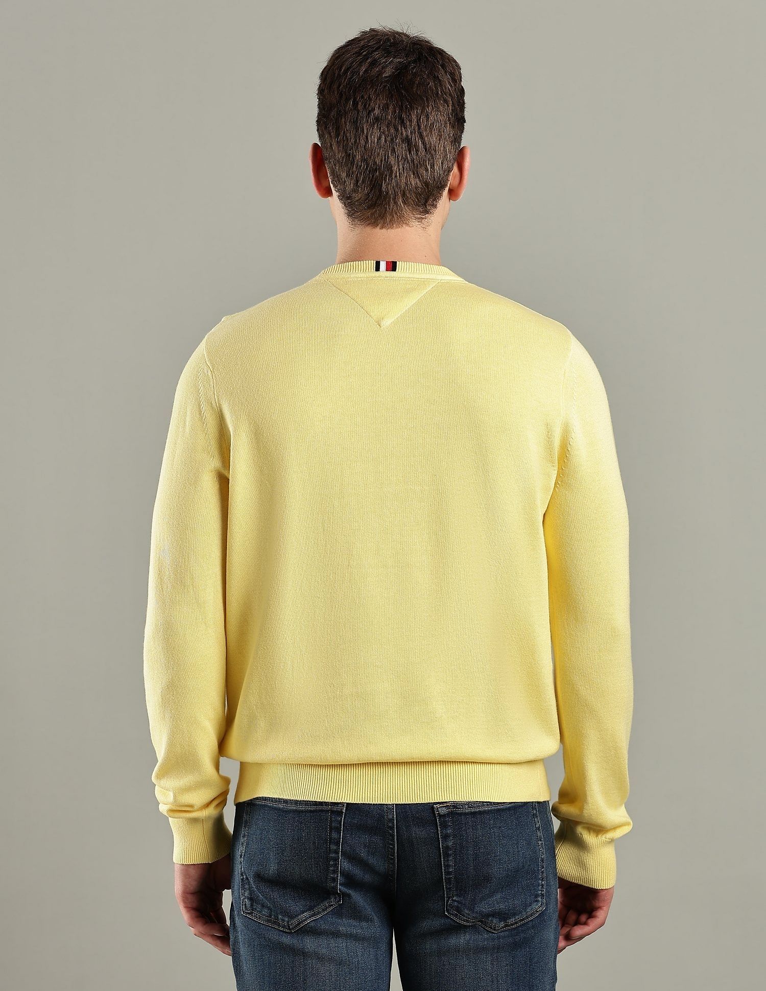 Tommy Hilfiger Solid Regular-Fit Cotton Sweater