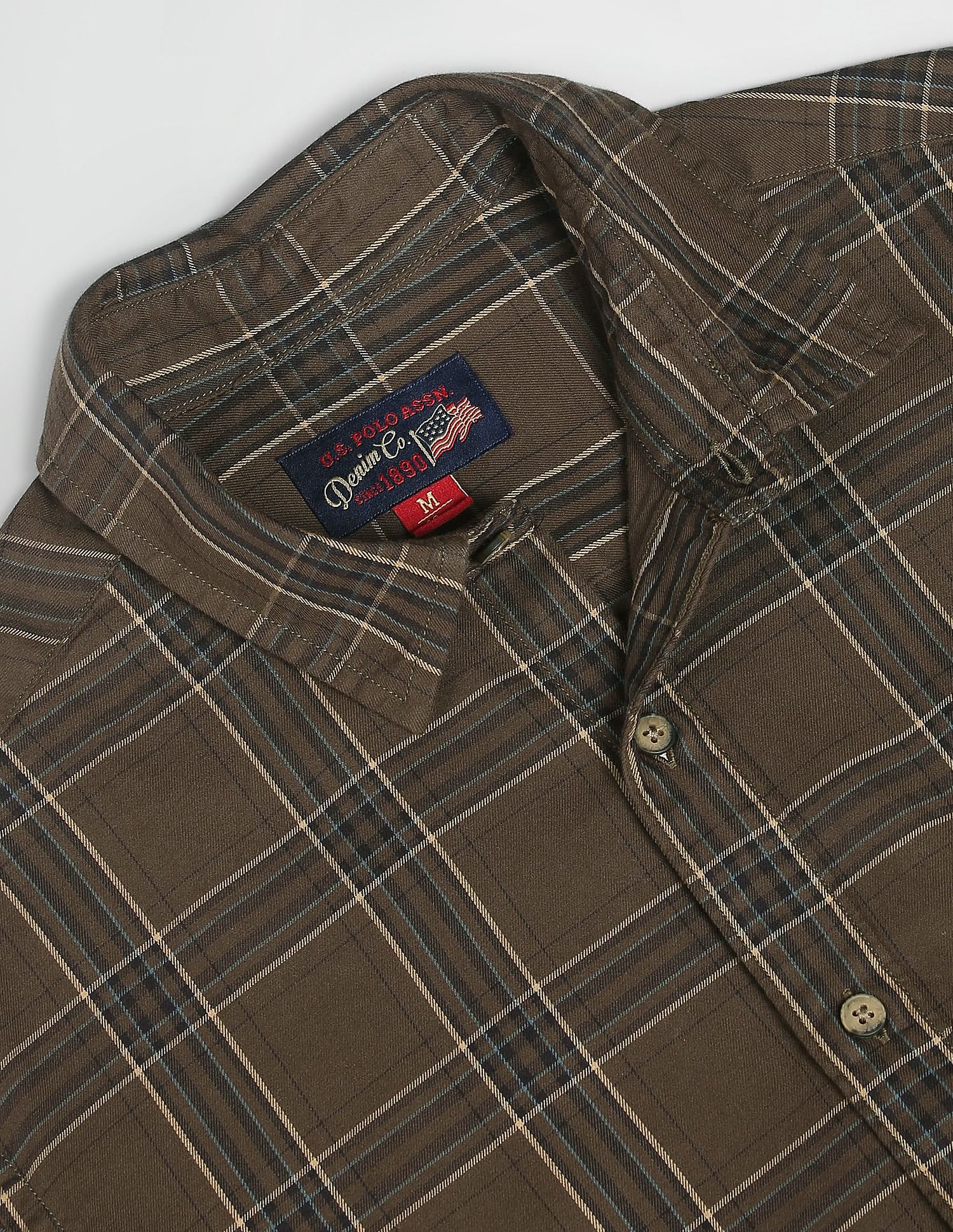 U.S. Polo Assn. Denim Co. Tartan Check Twill Slim Shirt