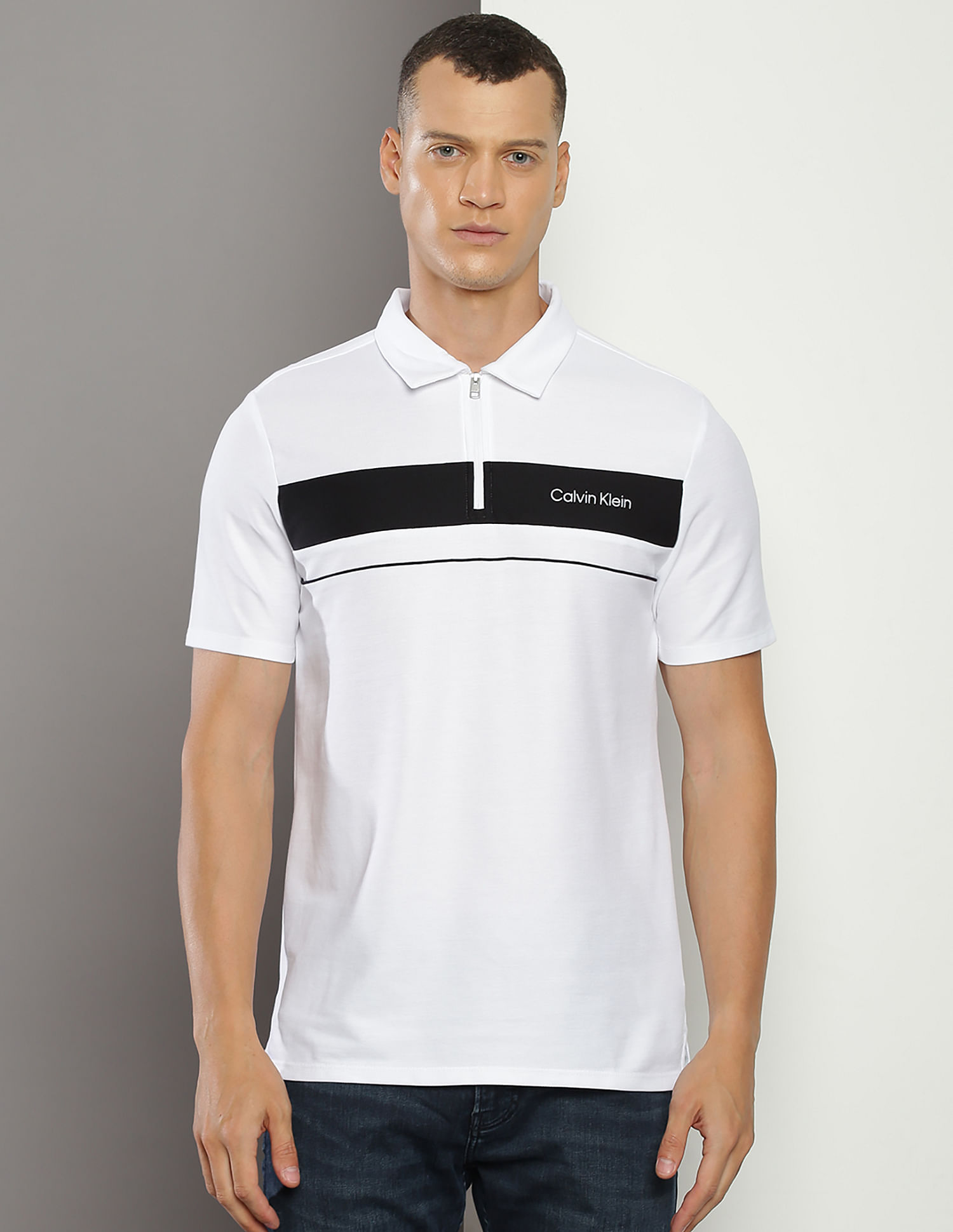 Calvin Klein Piping Logo Polo Shirt