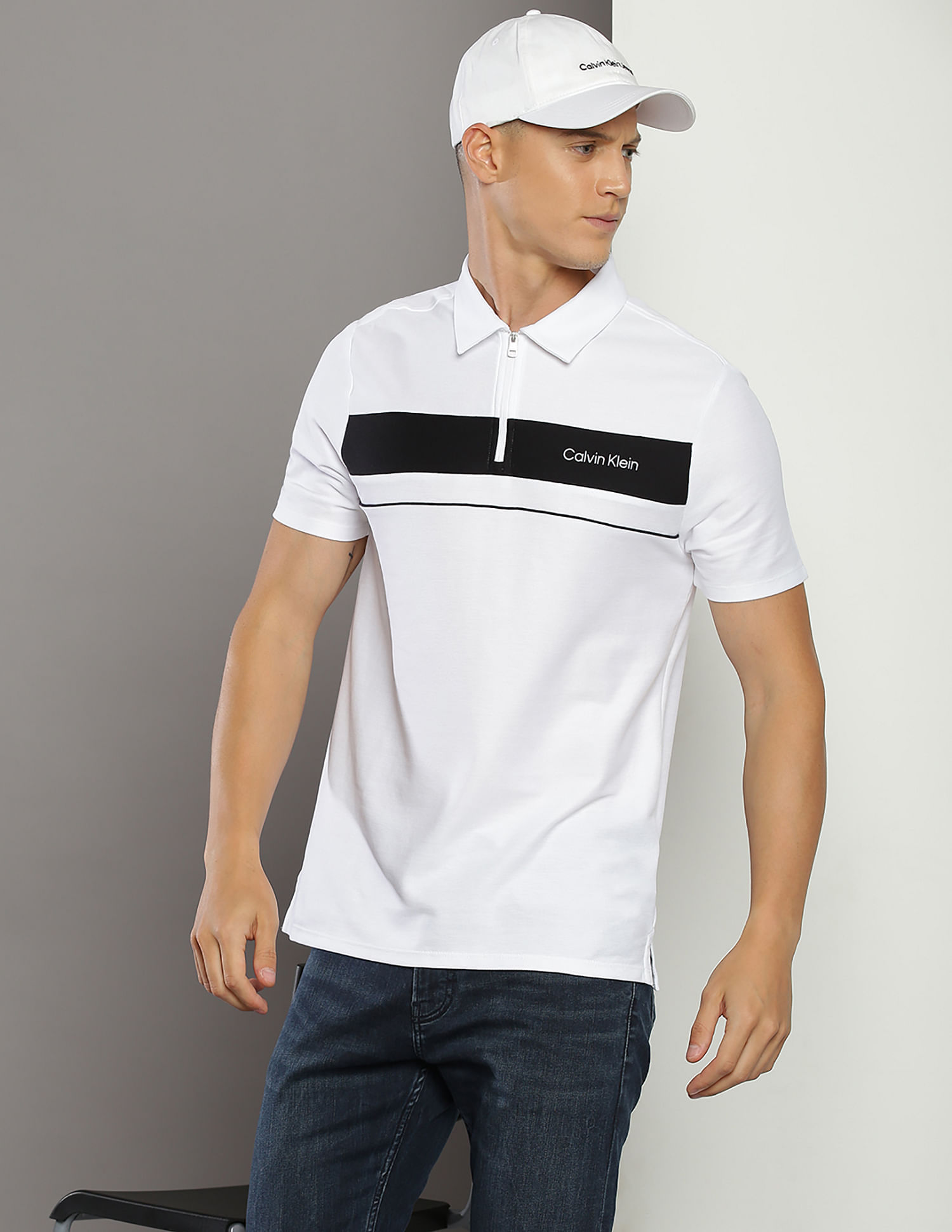 Calvin Klein Piping Logo Polo Shirt