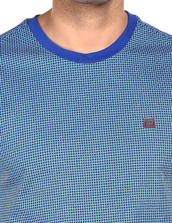 AD by Arvind Crew Neck Printed T-Shirt