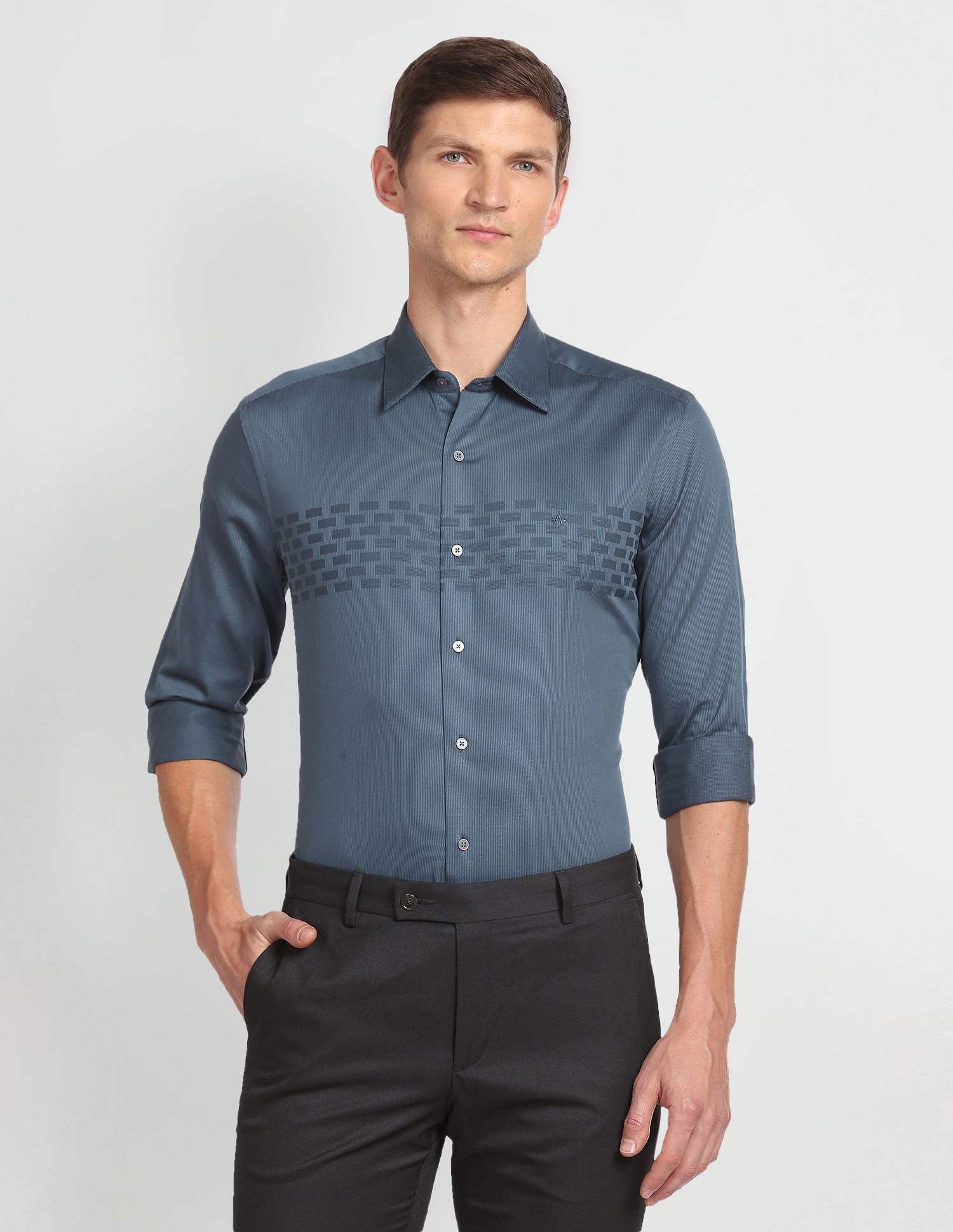 Arrow Newyork Manhattan Slim Fit Dobby Shirt