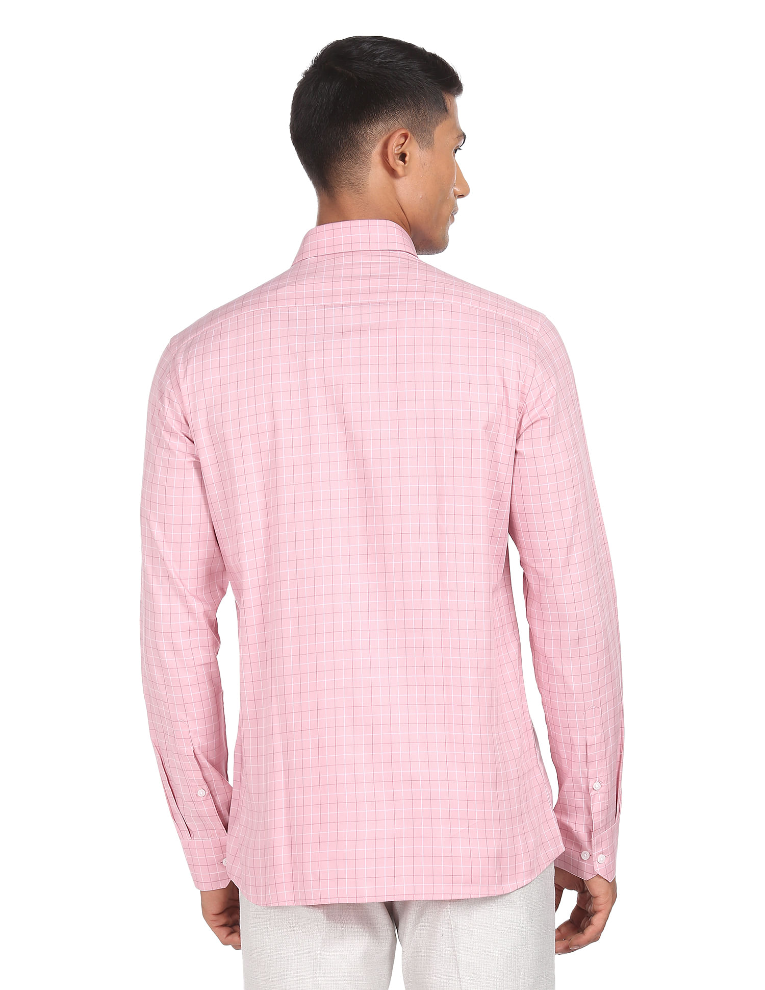 Arrow Manhattan Slim Fit Grid Tattersall Check Shirt
