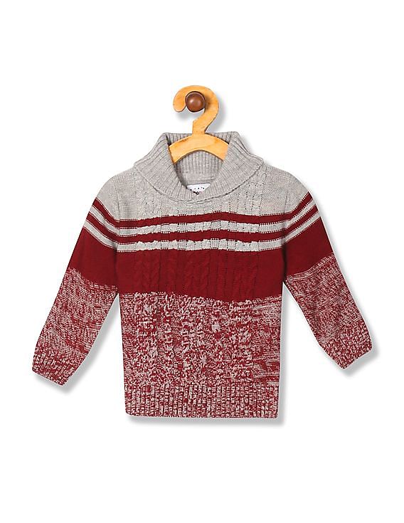 boys shawl neck sweater