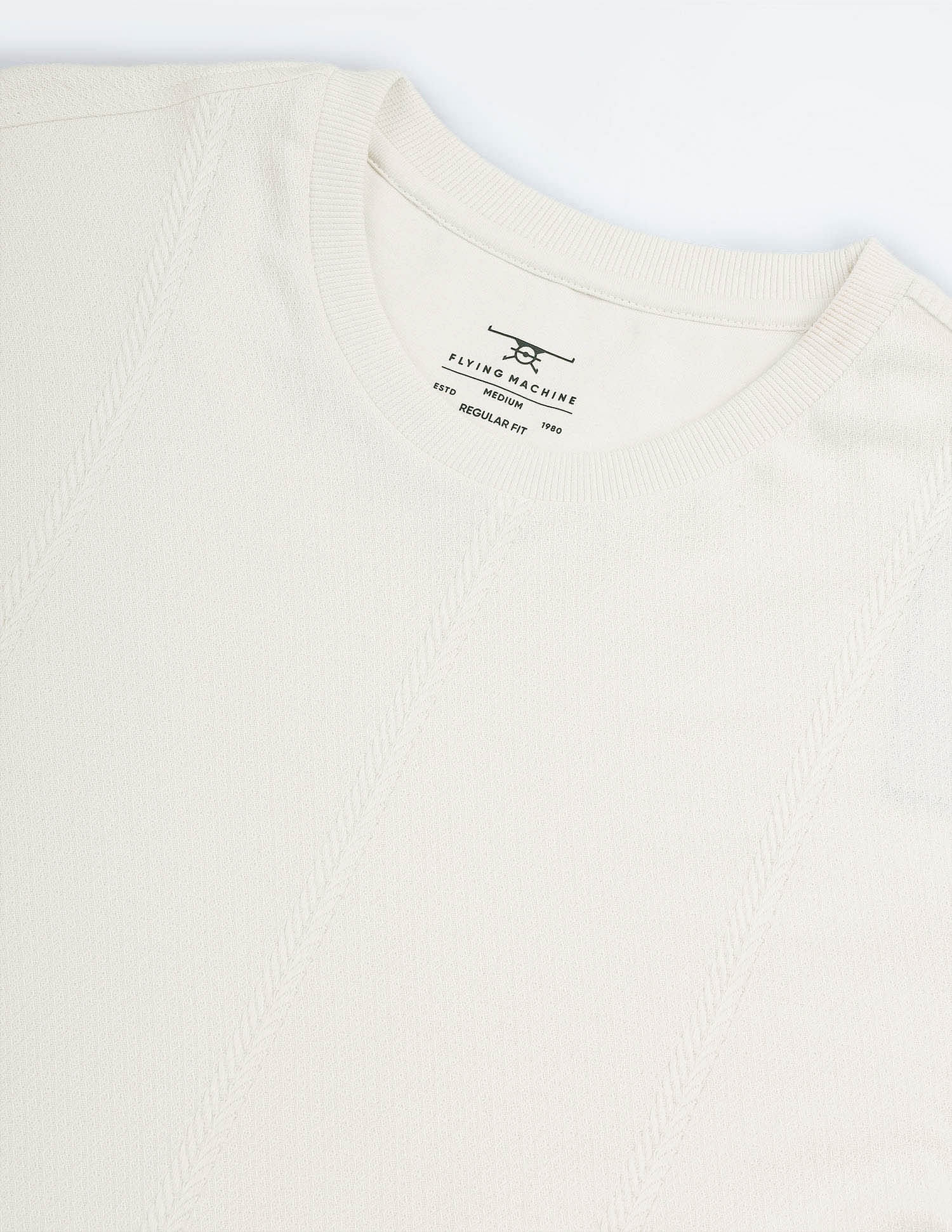 Flying Machine Patterned Knit Stripe T-Shirt