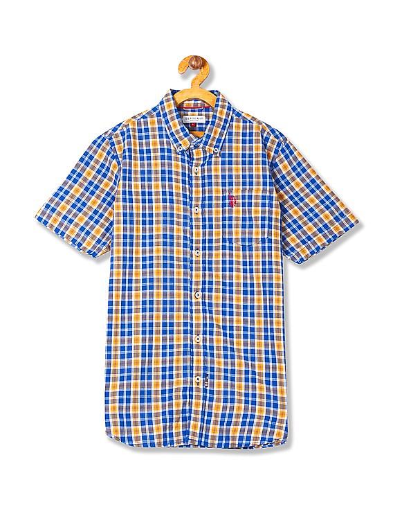 U.S. Polo Assn. Kids Boys Regular Fit Check Shirt