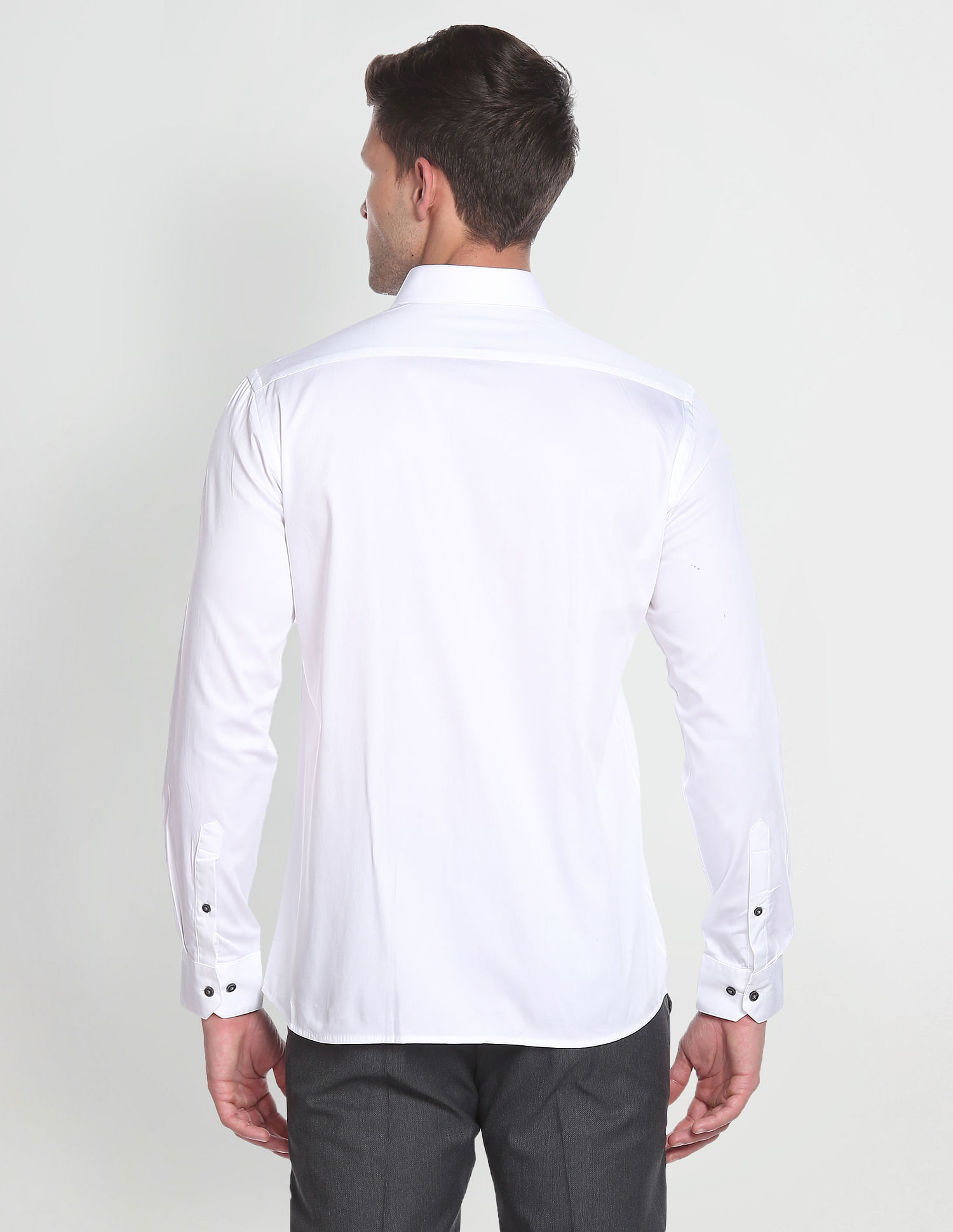 Buy Arrow Newyork Satin Stretch Slim Fit Formal Shirt 