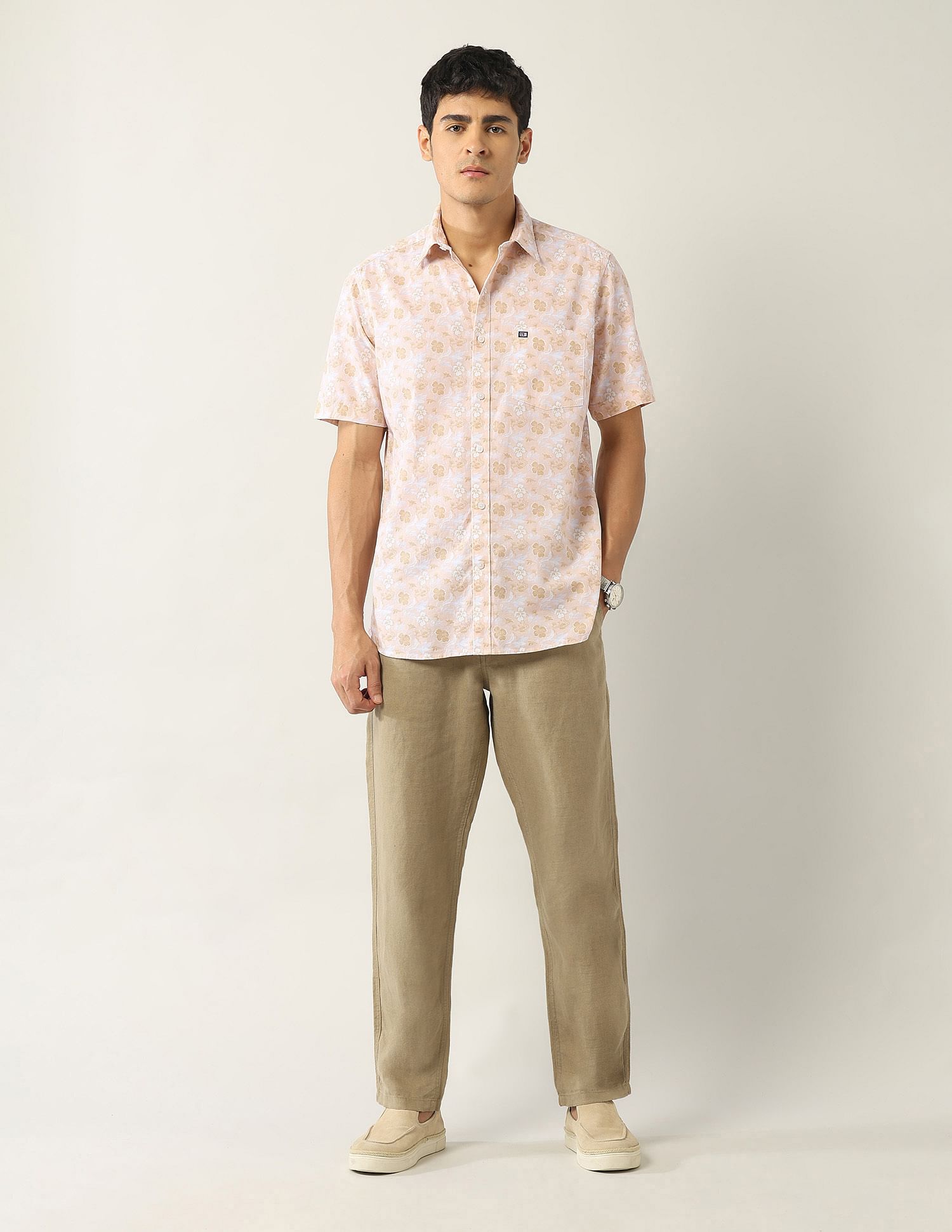 Arrow Sport Regular Fit Floral Printed Shirt