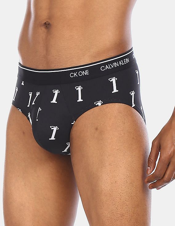 Calvin Klein Men's CK One Cotton Hipster Briefs - Black<!-- -->