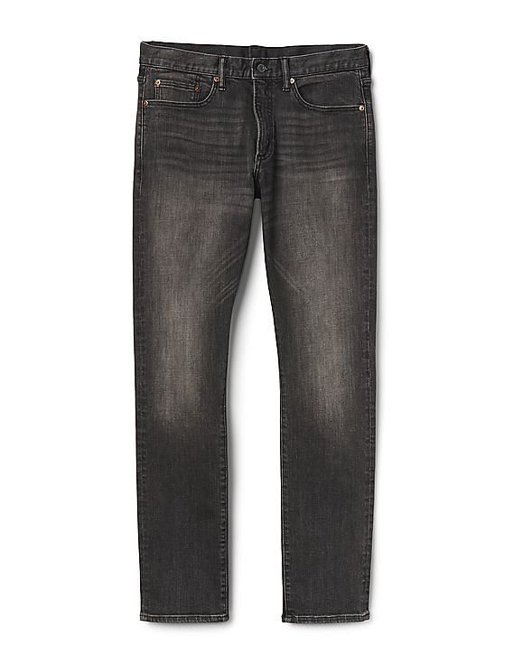 Buy GAP Men Black Washwell Jeans In Slim Fit With GapFlex 