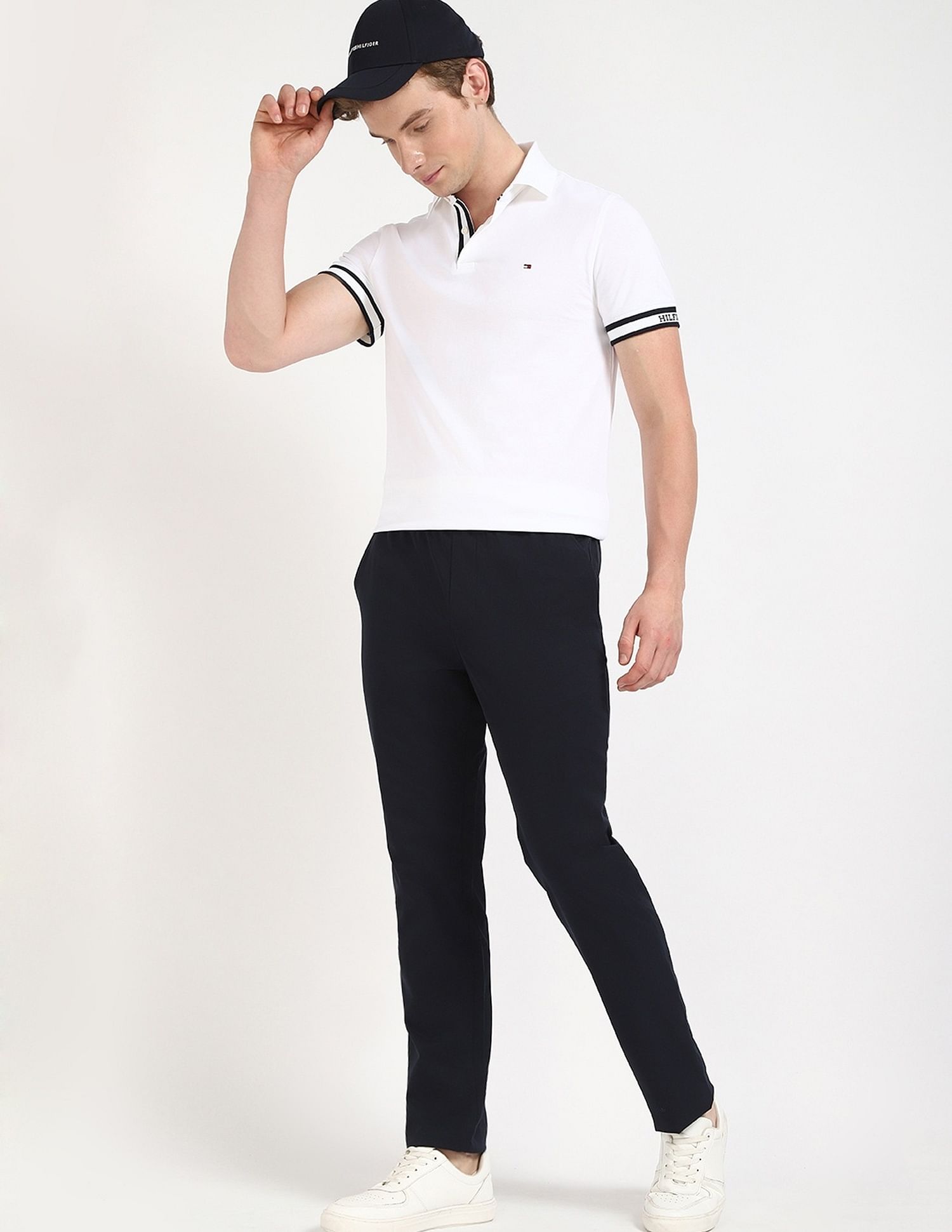 Tommy Hilfiger Solid Regular-Fit Cotton Polo Shirt