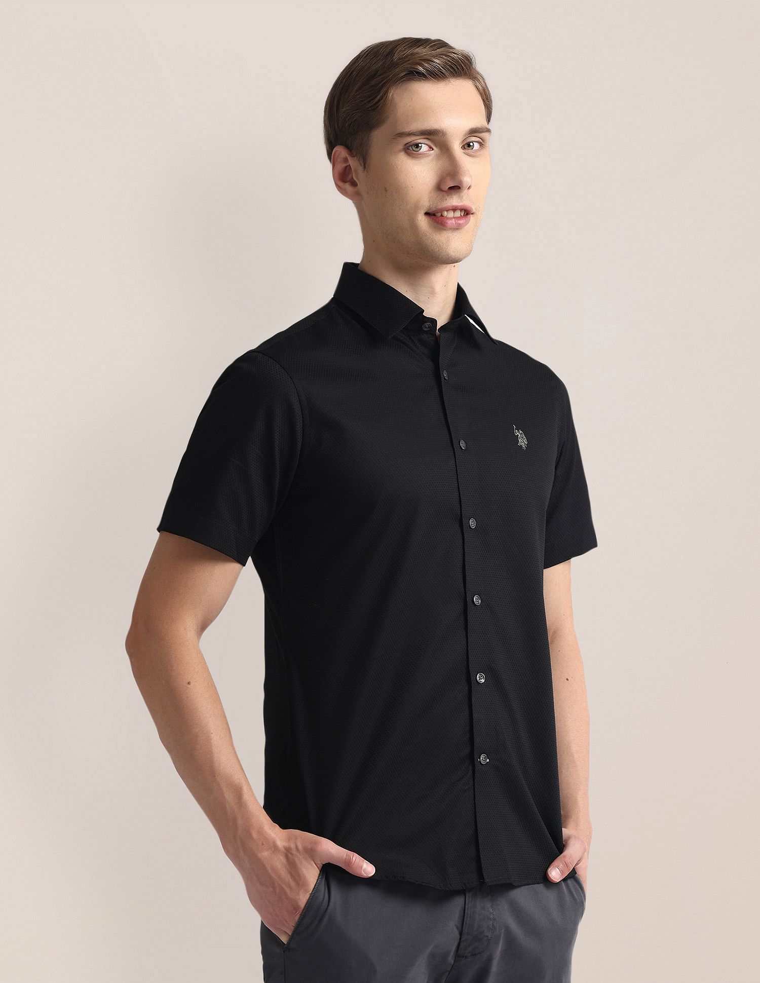 U.S. Polo Assn. Premium Cotton Textured Shirt