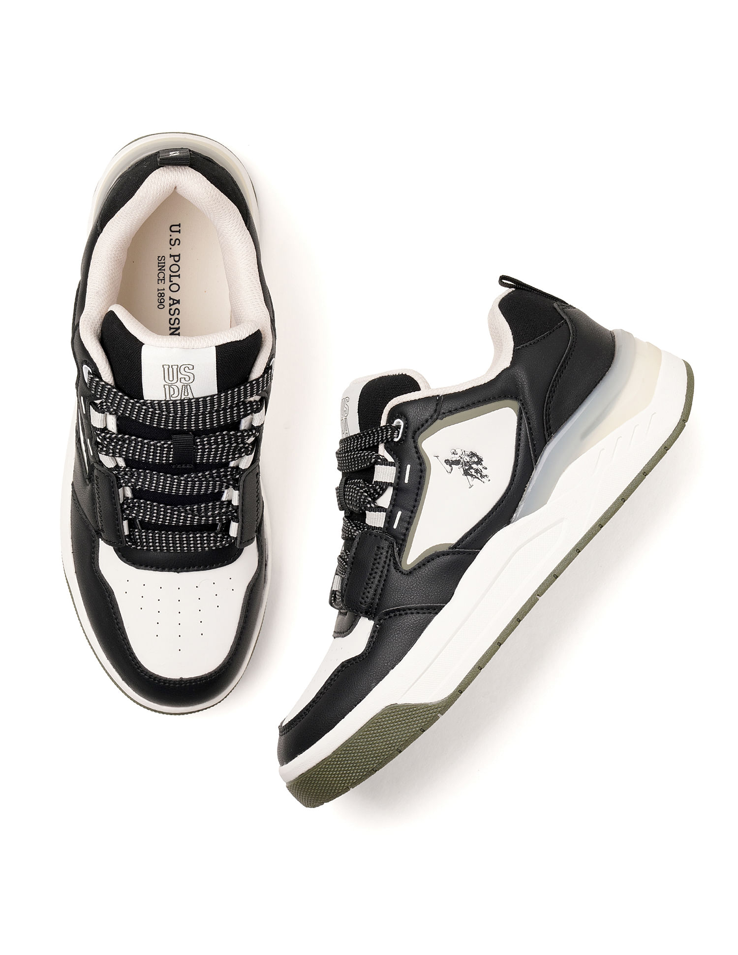 U.S. Polo Assn. Round Toe Colourblocked Vander Sneakers