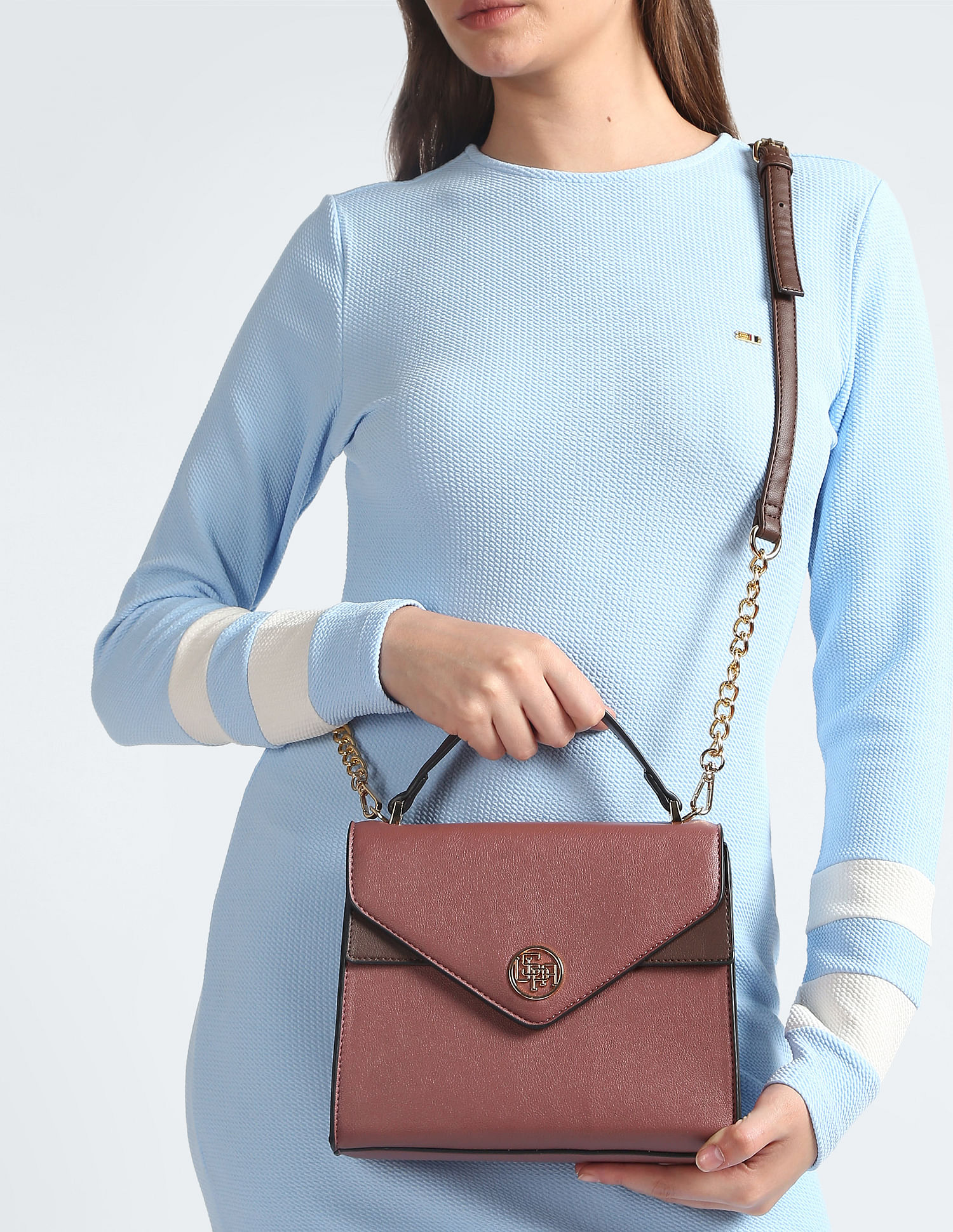 U.S. Polo Assn. Women Colour Block Monogram Sling Bag