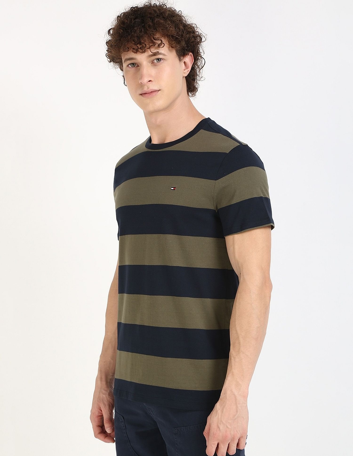 Tommy Hilfiger Striped Regular-Fit Cotton T-Shirt
