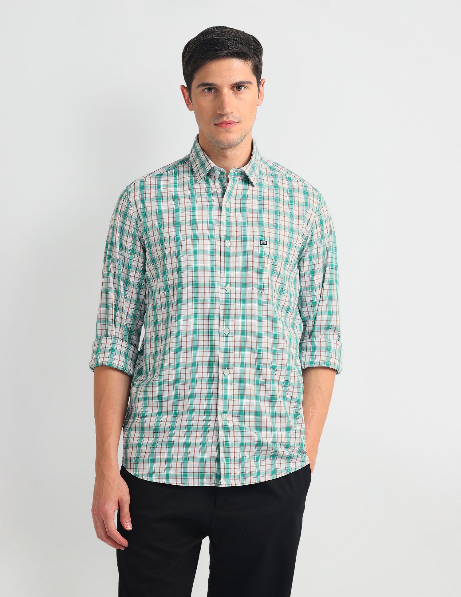 Arrow Sports Manhattan Slim Fit Cotton Shirt