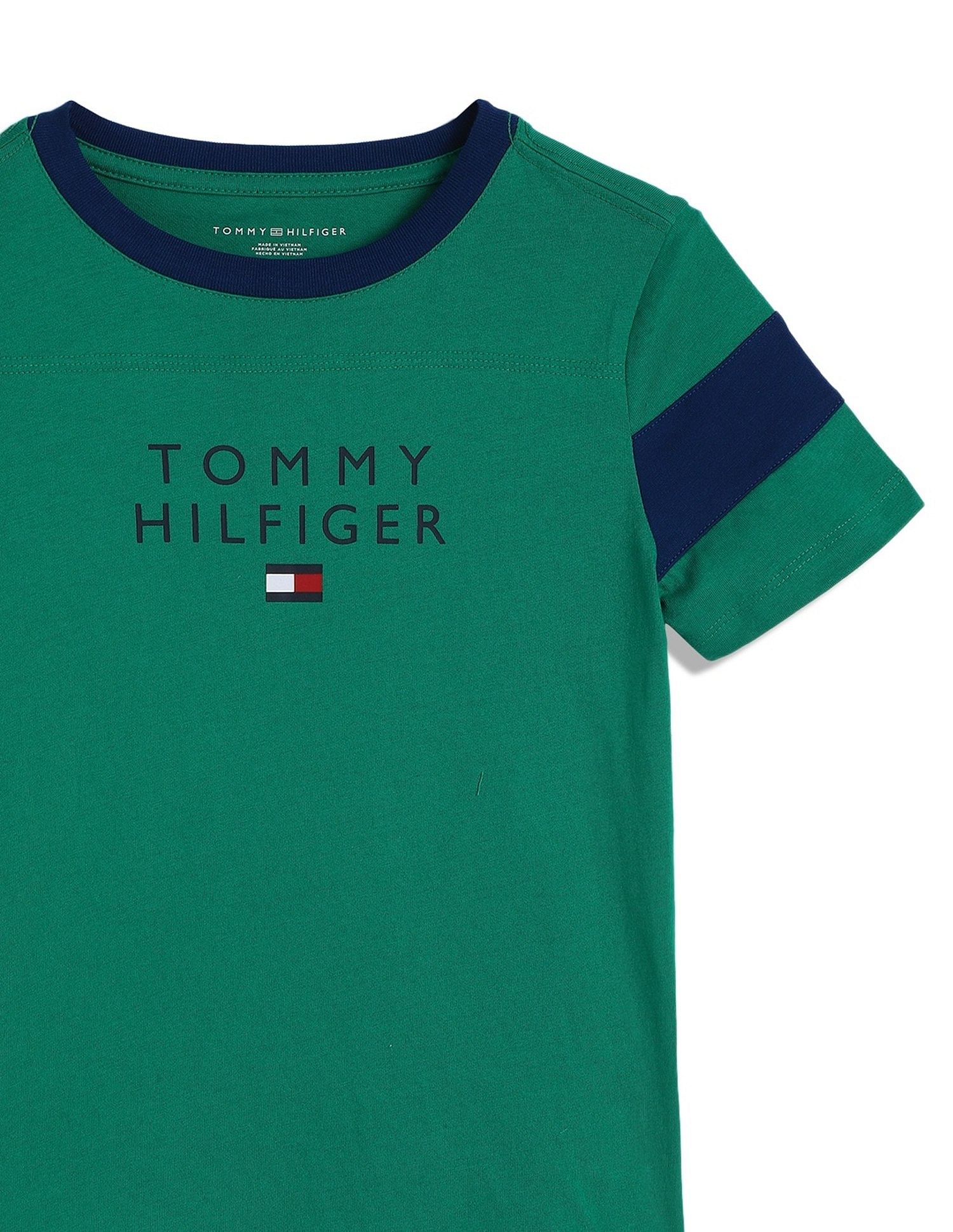 Tommy Hilfiger Kids Boys Logo Regular-Fit Cotton T-Shirt