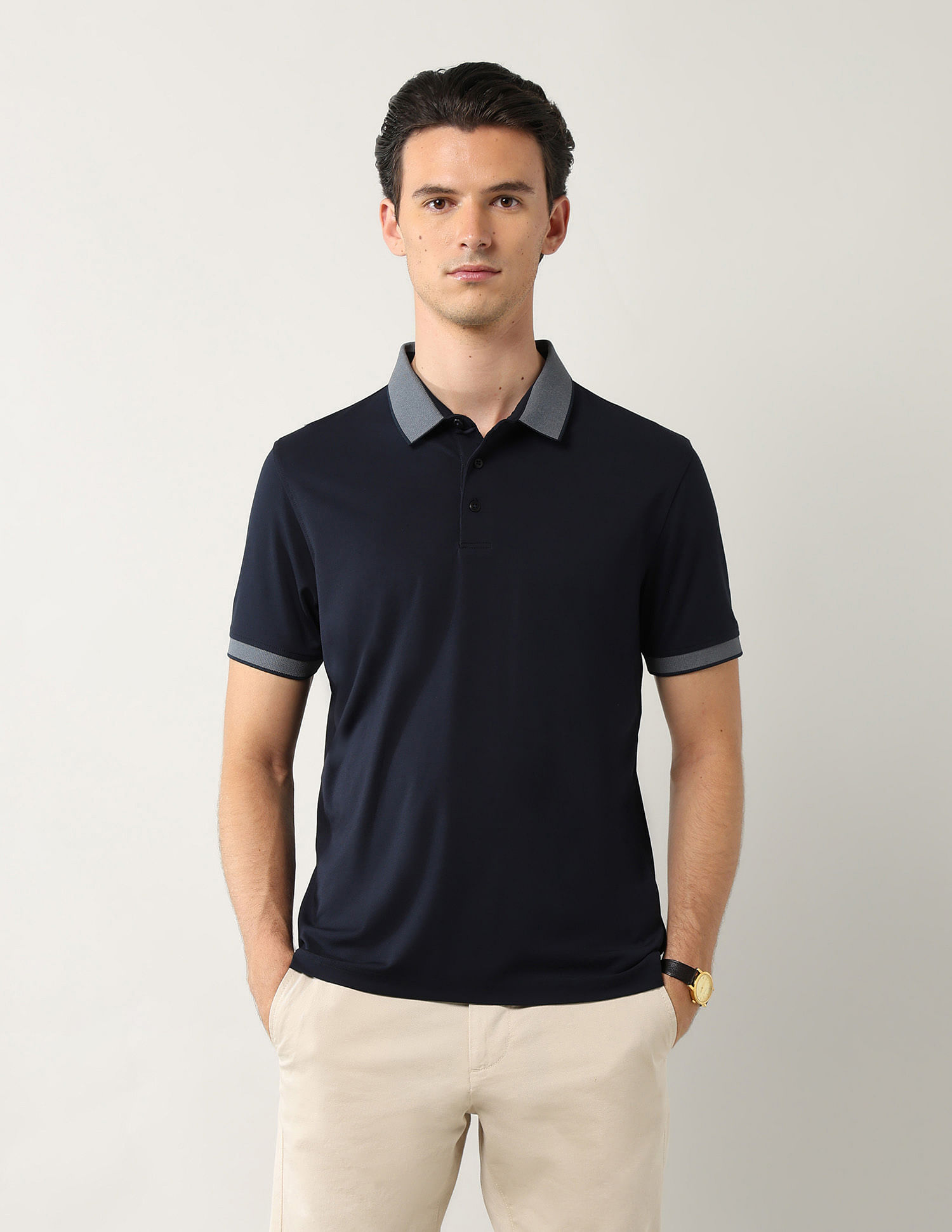 Arrow Solid Regular Fit Polo Shirt