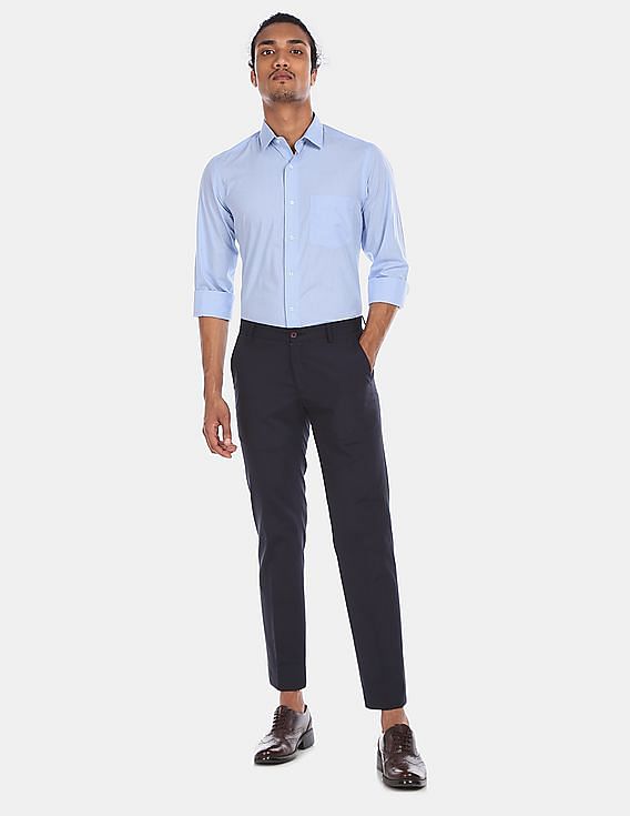 sky blue formal shirt matching pant