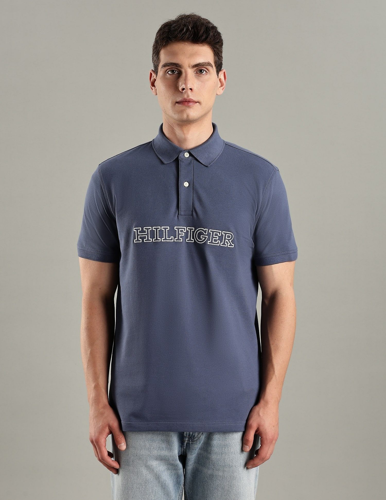 Tommy Hilfiger Logo Regular-Fit Cotton Polo T-Shirt