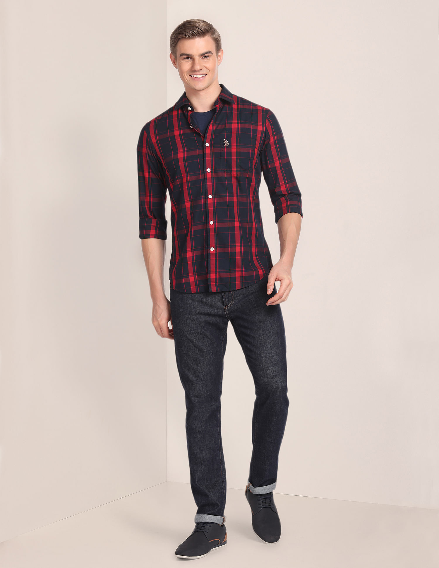 U.S. Polo Assn. Patterned Twill Tartan Check Shirt