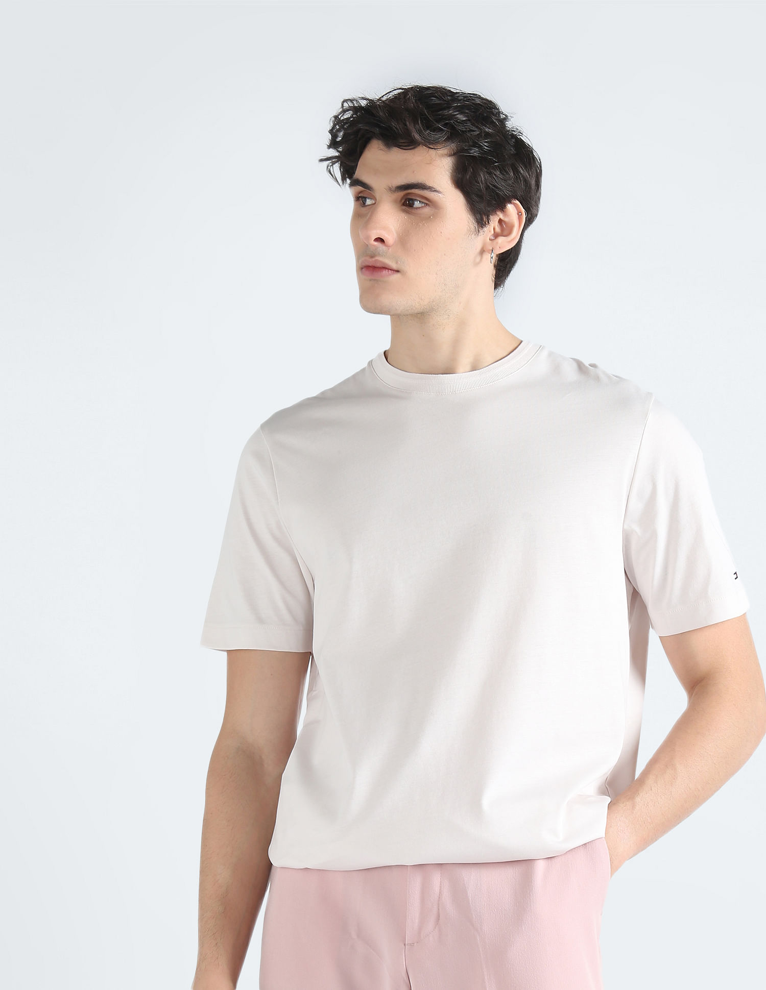 Tommy Hilfiger Solid Cotton Mercerized T-Shirt
