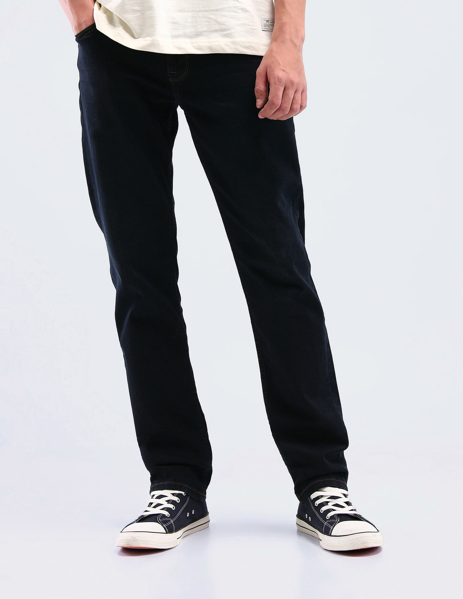 Flying Machine Mid Rise Freddie Slim Straight Fit Jeans