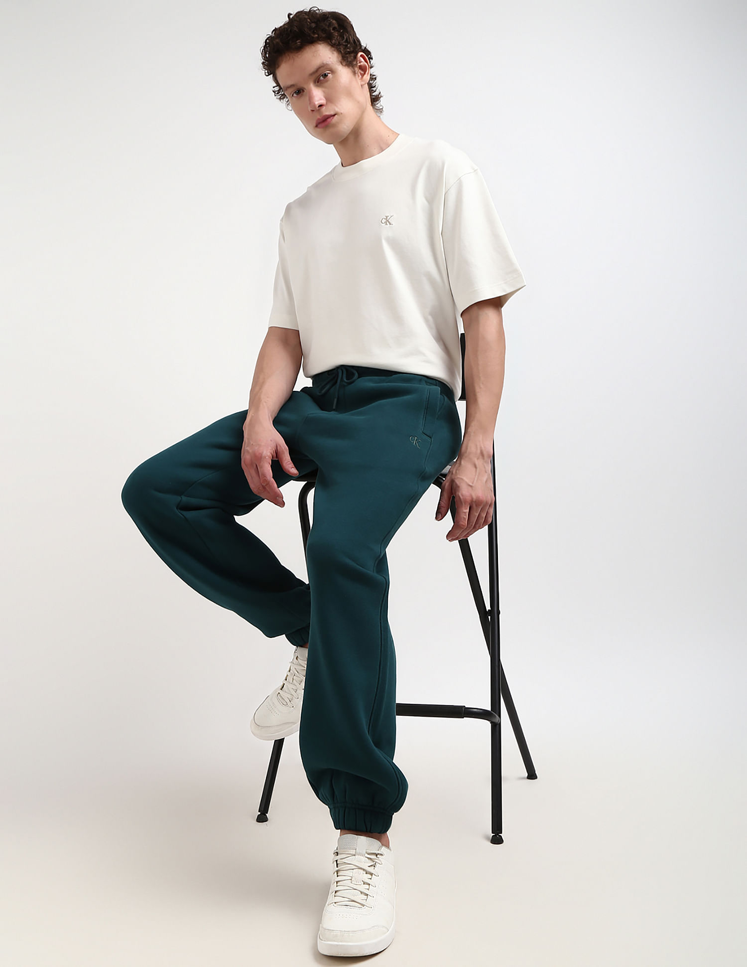 Calvin Klein Mid Rise Drawstring Waist Joggers
