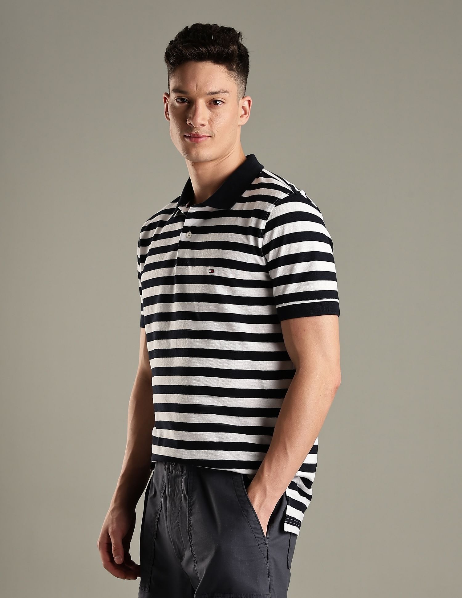Tommy Hilfiger Striped Relaxed-Fit Cotton Polo Shirt