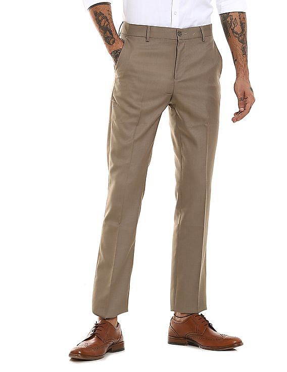 Buy Van Heusen Khaki Trousers Online  806583  Van Heusen