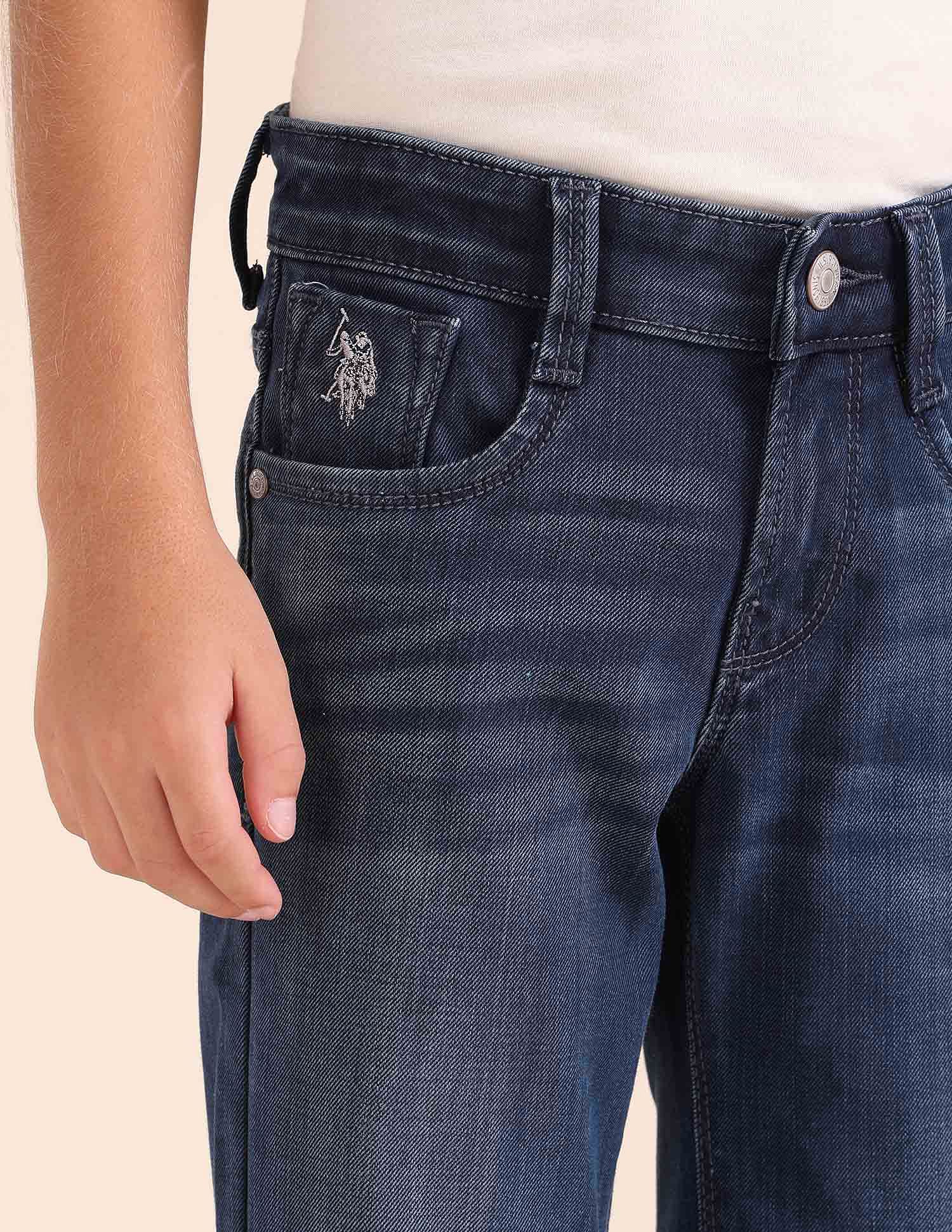 U.S. Polo Assn. Kids Boys Slim Fit Blue Jeans