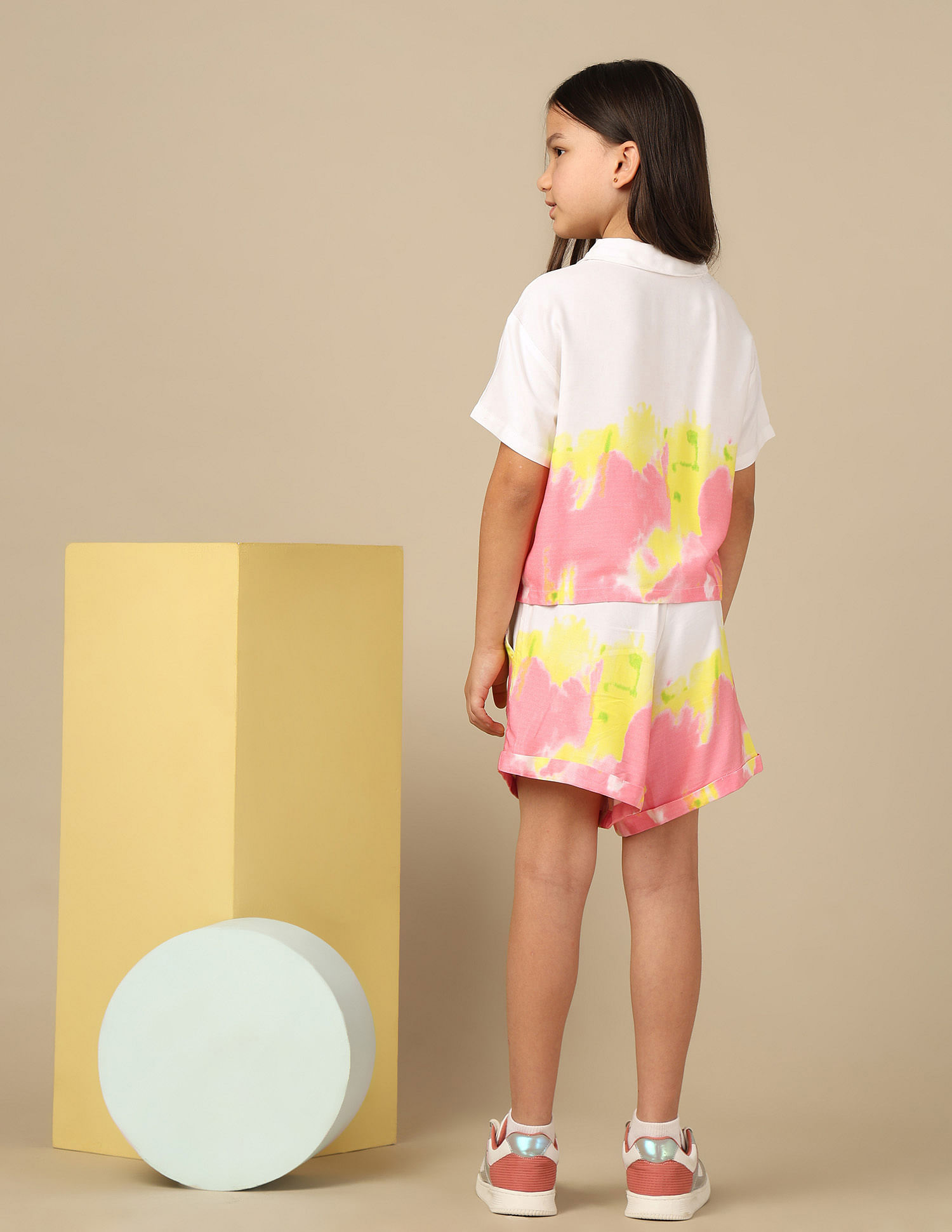 U.S. Polo Assn. Kids Girls Tie-Dyed Top