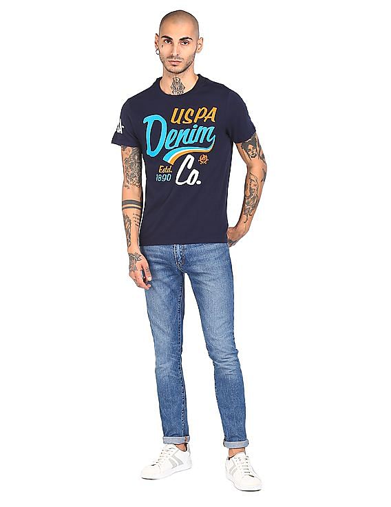 U.S. Polo Assn. Denim Co. Crew Neck Brand Print T-Shirt