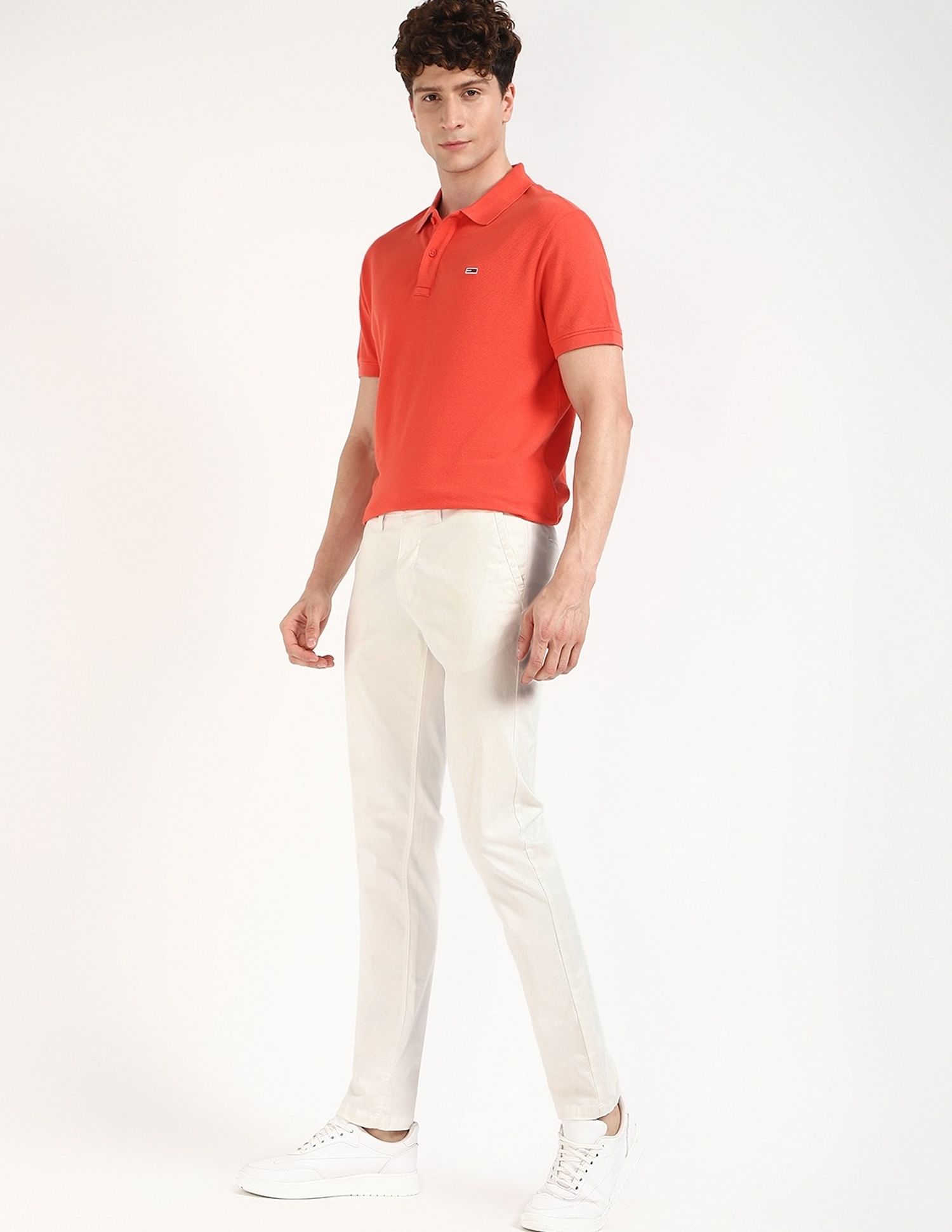 Tommy Hilfiger Solid Slim-Fit Cotton Polo Shirt