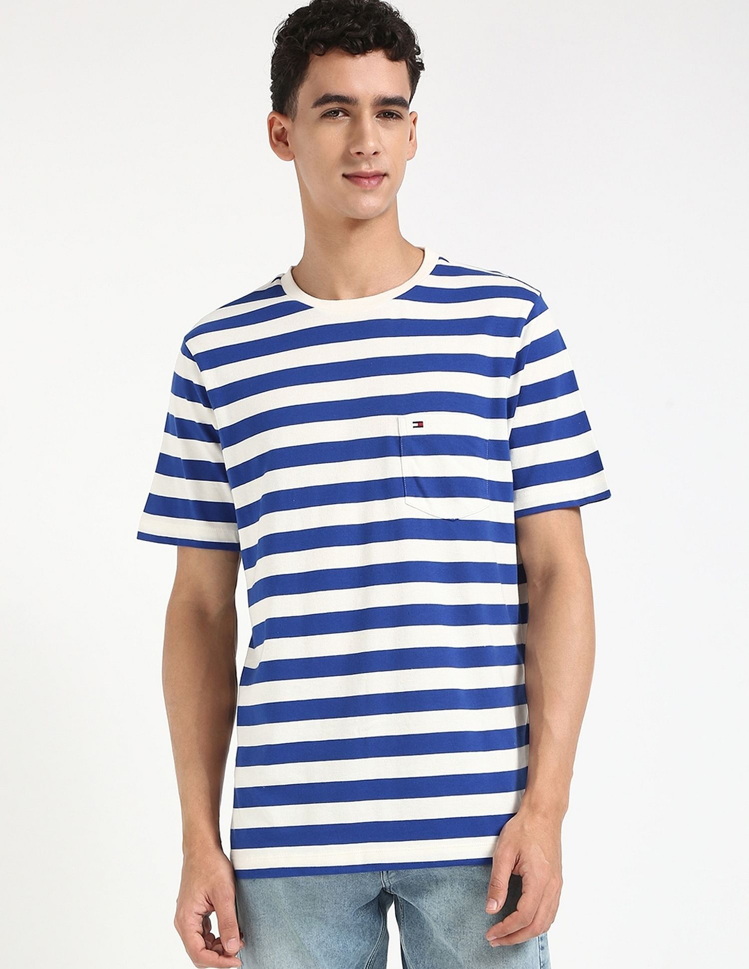 Tommy Hilfiger Striped Regular-Fit Cotton T-Shirt