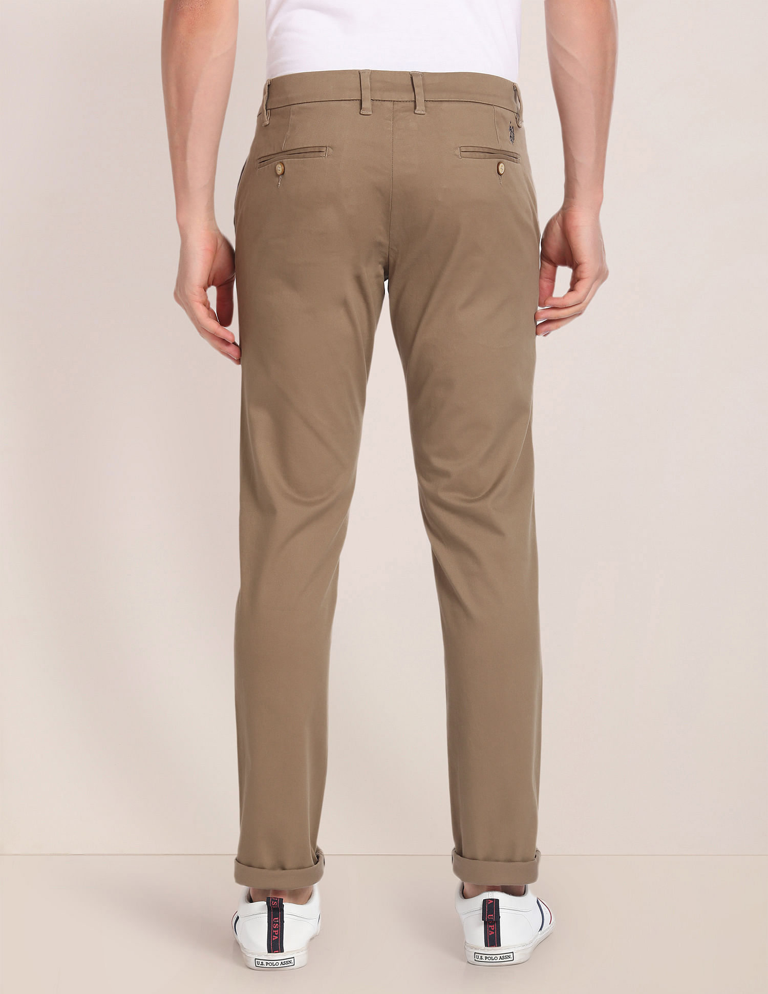 U.S. Polo Assn. Mid Rise Solid Trousers