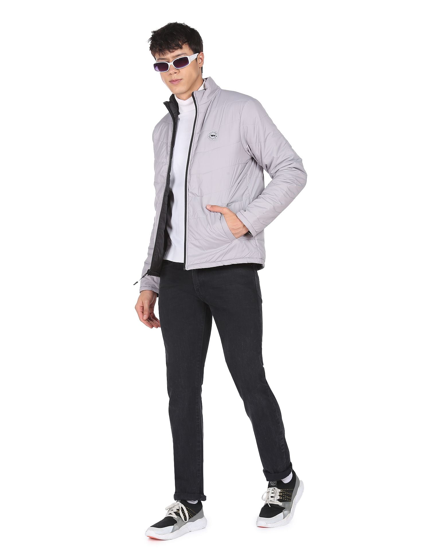 Flying Machine High Neck Reversible Jacket