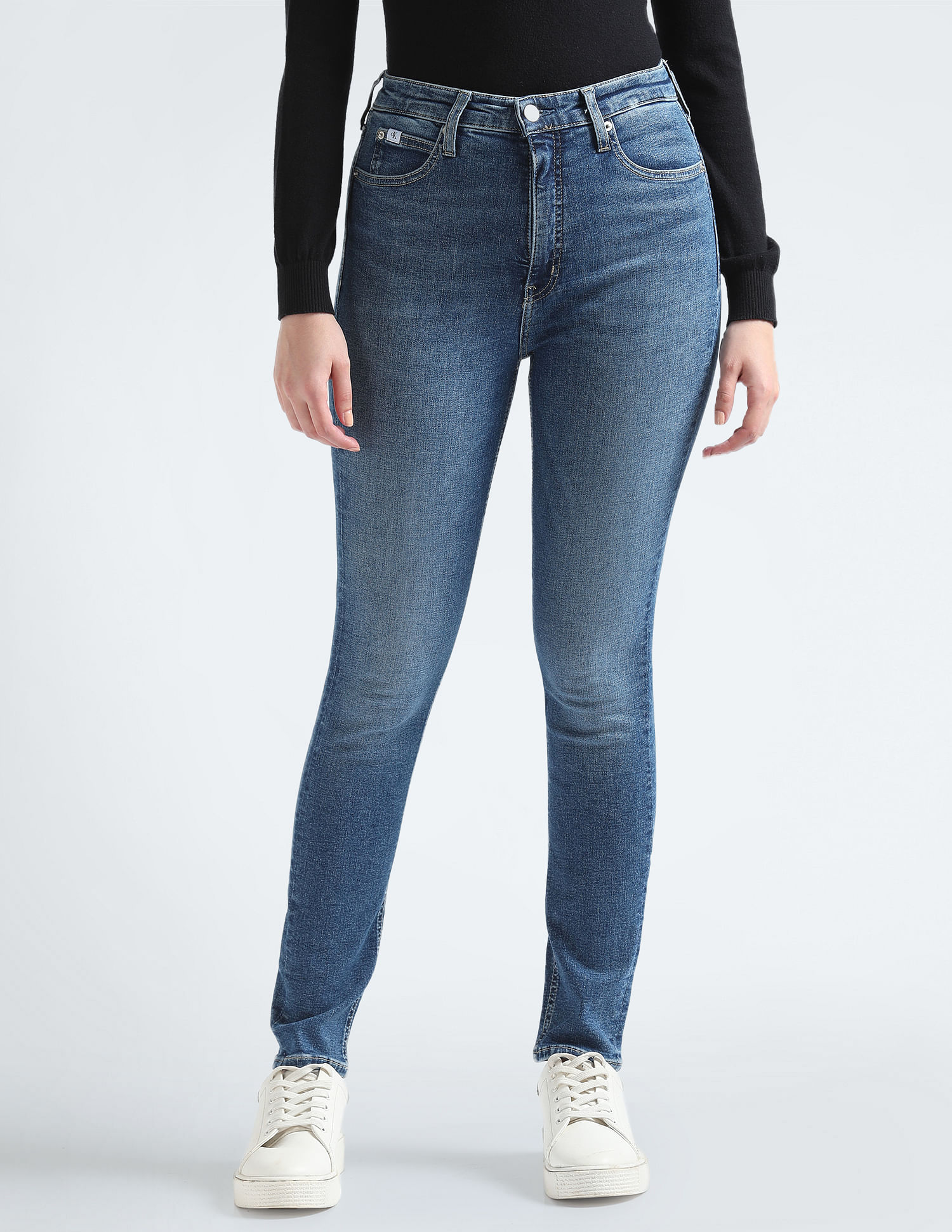 Calvin Klein Jeans High Rise Stone Wash Skinny Jeans