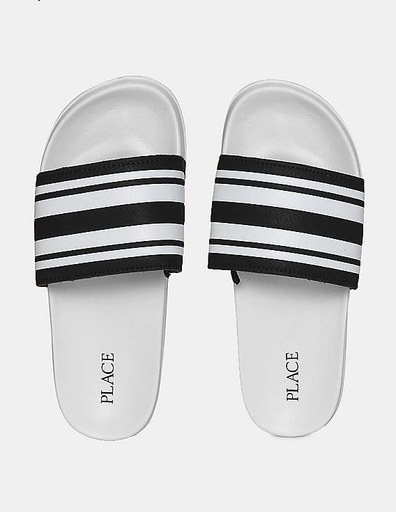 boys white sliders