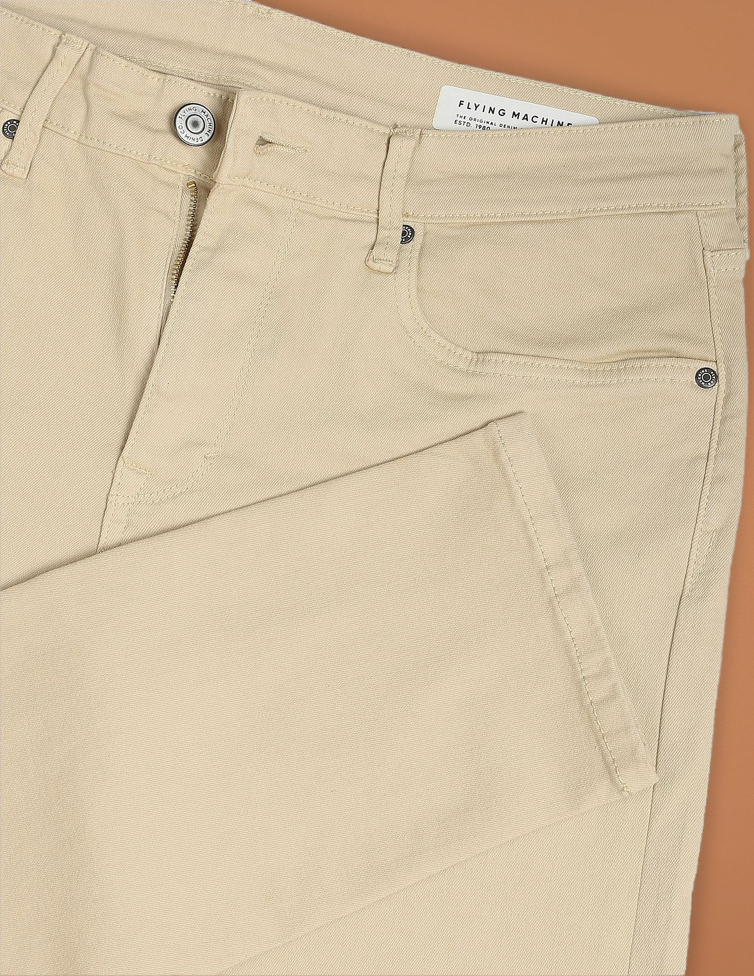 Flying Machine Slash Slim Tapered Clean Look Coloured Jeans